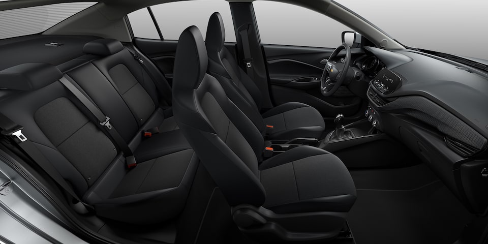 Chevrolet Onix 2025, sedán deportivo con interiores leatherette negro 