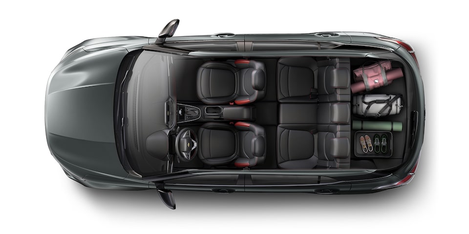 Configuración de asientos de la nueva Chevrolet Groove 2023 para deportes