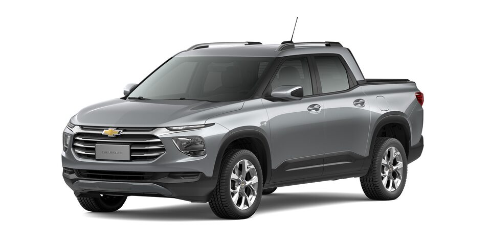 Camioneta pickup compacta Chevrolet Montana 2025 disponible en color Plata Eléctrico